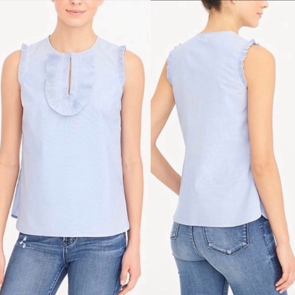 J. Crew Margot Top In Airy Cotton Pique